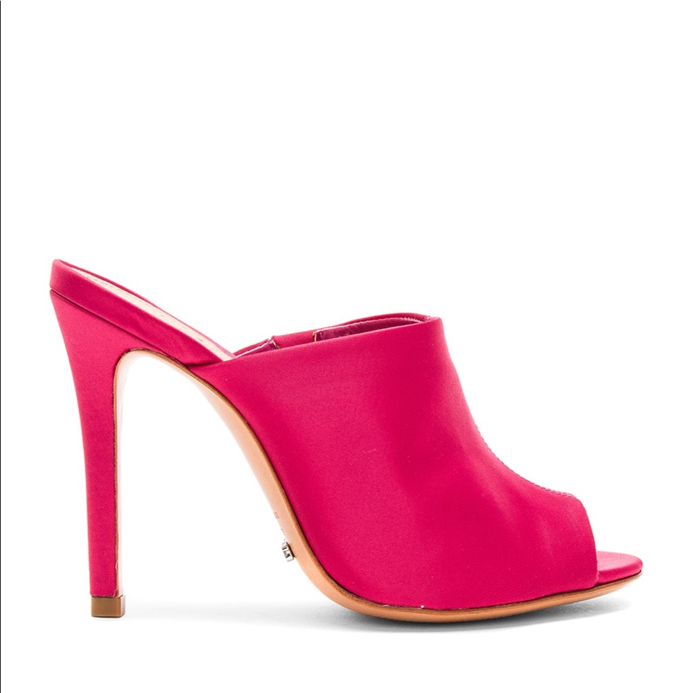 Schutz Pink Heeled Mules